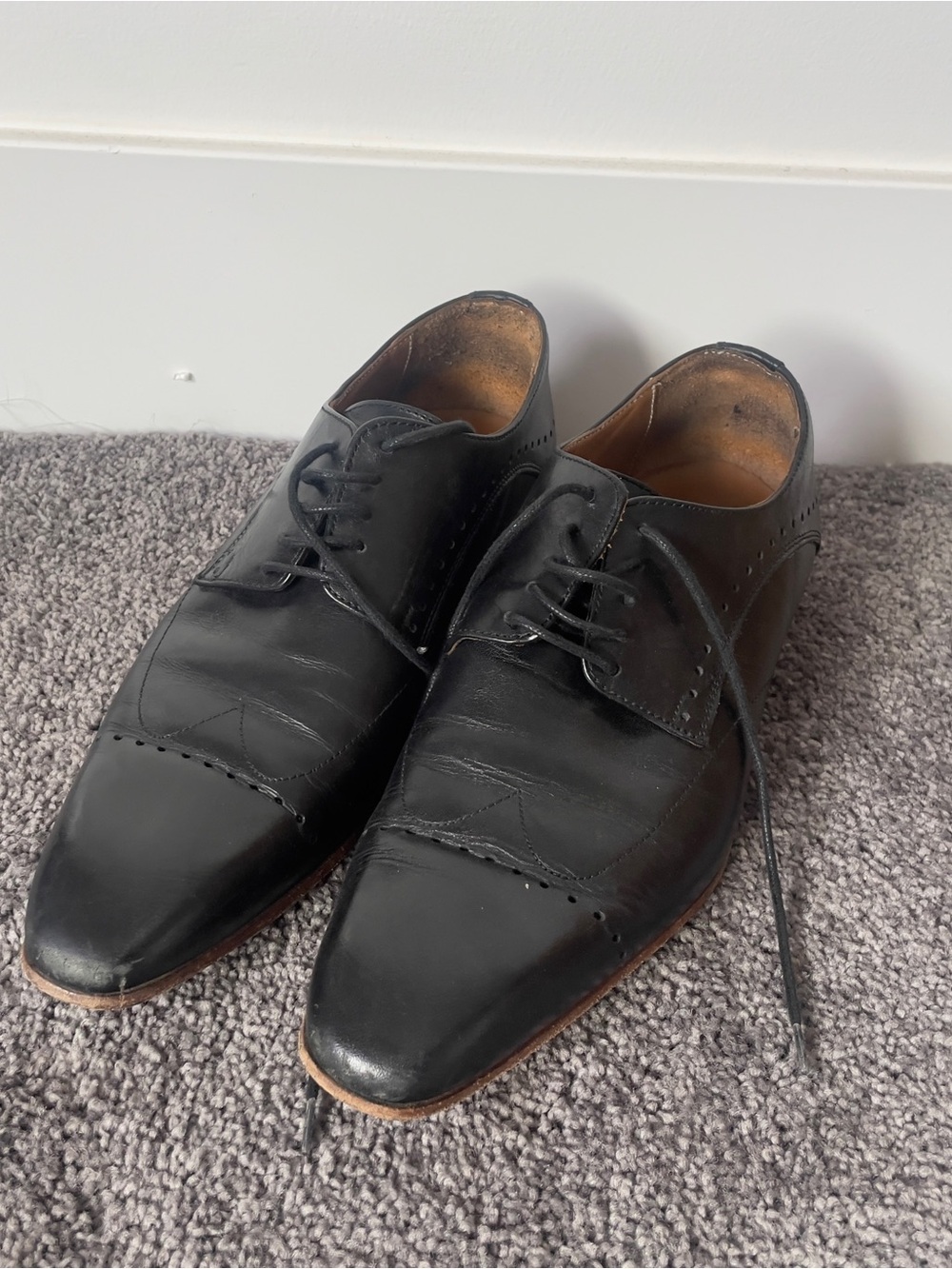Kurt Geiger Black Leather Men's Shoes